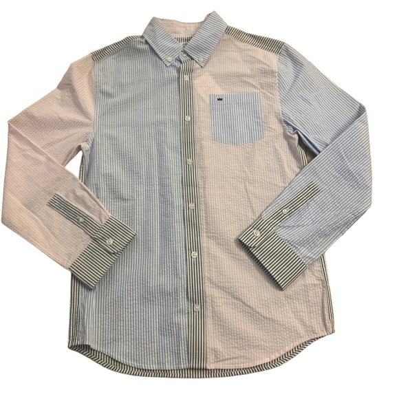 Crown & ivy | Long Sleeve Button Down Shirt Size Large Boys New No Tags - Picture 8 of 9